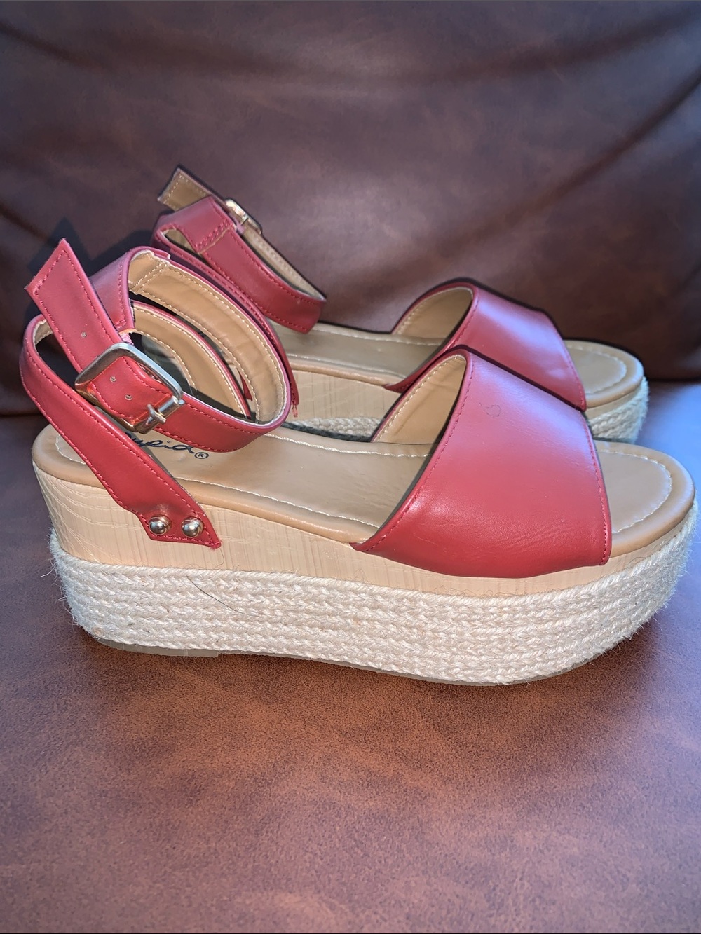 Red Platform Sandals - Picture 2 of 3